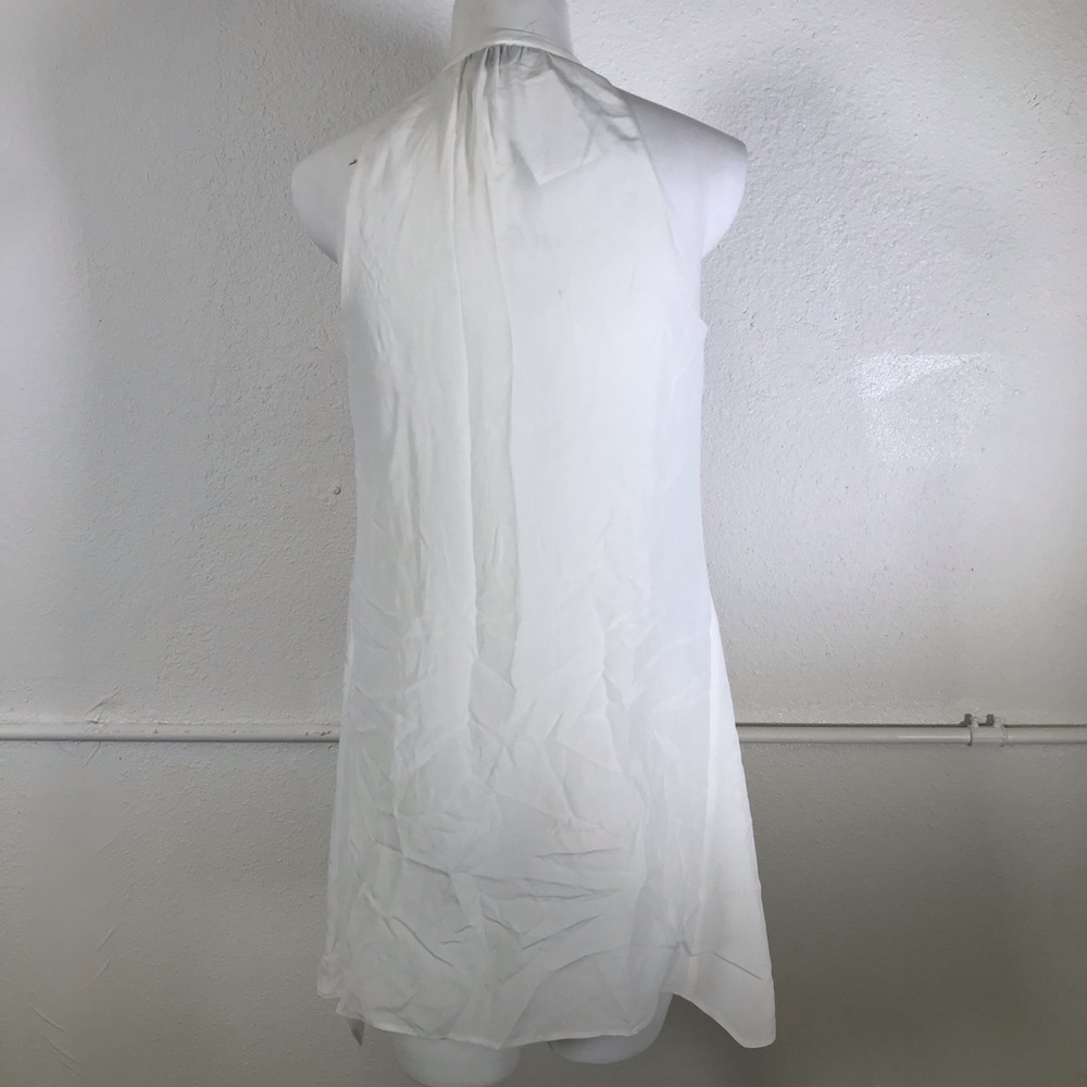 VINCE Ivory Silk Blend Ruffle Tunic - Picture 4 of 7